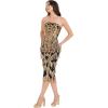 image:imageDress The Population Womens Viviana Bodycon Midi DressGoldblack