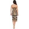 image:imageDress The Population Womens Viviana Bodycon Midi DressGoldblack