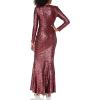 image:imageDress the Population Womens Alessandra Plunging Long Sleeve Sequin Gown Maxi Dress