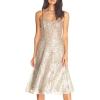 image:imageDress the Population Womens Antonia Sequin Lace Fit amp Flare Midi DressOffwhite