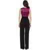 image:imageDress the Population Womens Everette JumpsuitBlackfuchsia