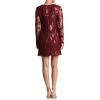 image:imageDress the Population Womens Grace Long Sleeve Sequin Lace Mini DressBerry
