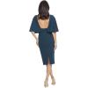 image:imageDress the Population Womens Louisa Midi Plunging DressPine