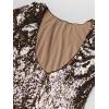 image:imageDress the Population Womens Marcella Cap Sleeve Scoop Back Sequin Midi DressRose Gold