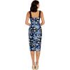 image:imageDress the Population Womens Nicole Blue Butterfly Bloom Embroidery Midi Bodycon Sweetheart Neck Dress Cobalt Multi Large