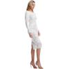 image:imageDress the Population Womens Sophia Evening Primerose Stretch Lace Midi Bodycon Boat Neck Dress WhiteNude XSmall