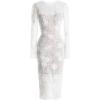 image:imageDress the Population Womens Sophia Evening Primerose Stretch Lace Midi Bodycon Boat Neck Dress WhiteNude XSmall