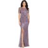 image:imageDress The Population Womens Amanda Mermaid Maxi DressDusty Lavender Multi