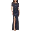 image:imageDress The Population Womens Amanda Mermaid Maxi DressMidnight Blue Multi