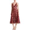 image:imageDress The Population Womens Blair Plunging Fit and Flare Midi DressBerry Nude