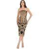 image:imageDress The Population Womens Viviana Bodycon Midi DressGoldblack