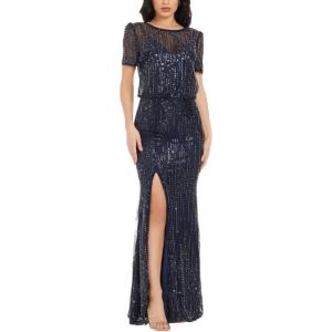 image:imageDress The Population Womens Amanda Mermaid Maxi DressMidnight Blue Multi