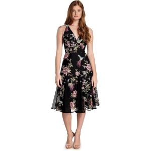 image:imageDress The Population Womens Harlow Fit and Flare Midi DressBlack Multi