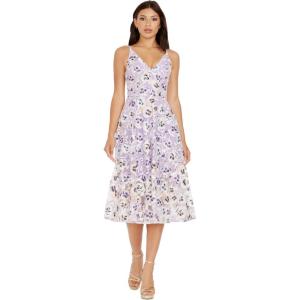 image:imageDress the Population Womens Blair Fit and Flare Midi DressLavender Multi