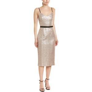 image:imageDress the Population Womens Emma Sequin Sleeveless Fitted Midi Sheath Dress