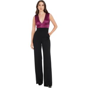 image:imageDress the Population Womens Everette JumpsuitBlackfuchsia