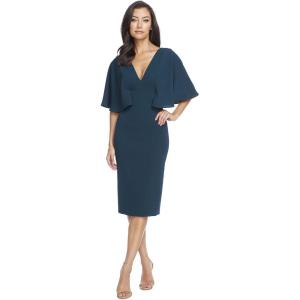 image:imageDress the Population Womens Louisa Midi Plunging DressPine