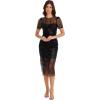 image:imageDress The Population Womens Lia Bodycon Midi DressSpecial Occasion DressBlack