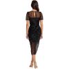 image:imageDress The Population Womens Lia Bodycon Midi DressSpecial Occasion DressBlack