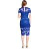 image:imageDress The Population Womens Lia Bodycon Midi DressSpecial Occasion DressElectric Blue Multi