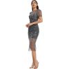 image:imageDress The Population Womens Lia Bodycon Midi DressSpecial Occasion DressSteel
