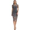 image:imageDress The Population Womens Lia Bodycon Midi DressSpecial Occasion DressSteel
