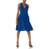 image:imageDress the Population Womens Catalina Solid Sleeveless Fit amp Flare Midi DressCobalt