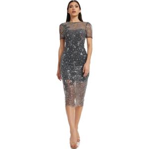 image:imageDress The Population Womens Lia Bodycon Midi DressSpecial Occasion DressSteel
