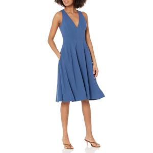 image:imageDress the Population Womens Catalina Solid Sleeveless Fit amp Flare Midi DressGraphite Blue
