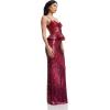 image:imageDress The Population Womens Akiah Sheath Maxi DressRouge