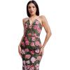 image:imageDress The Population Womens Fernanda Bodycon Mini DressPink Rose Multi
