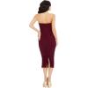 image:imageDress The Population Womens Heather Bodycon Midi DressBurgundy