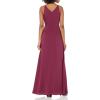 image:imageDress The Population Womens Parker Fit and Flare Maxi DressSpecial Occasion DressDark Magenta