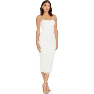 image:imageDress The Population Womens Heather Bodycon Midi DressWhite