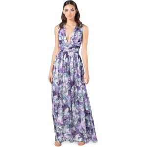 image:imageDress The Population Womens Jaclyn Fit and Flare Maxi DressSpecial Occasion DressViolet Multi
