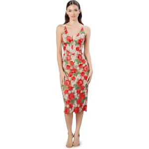image:imageDress the Population Womens Aurora Bodycon Midi DressRouge Multi