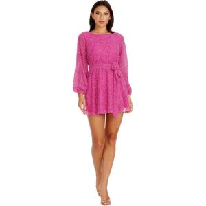 image:imageDress the Population Womens Kirsi Shift Mini DressBright Fuchsia Multi
