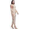 image:imageDress The Population Womens Helena Bodycon Midi DressChampagne Multi