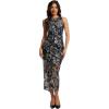 image:imageDress The Population Womens Helena Bodycon Midi DressNavy Multi