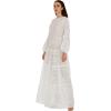 image:imageDress The Population Womens Lyra Fit and Flare Floor Length DressWhite