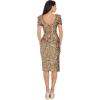 image:imageDress The Population Womens Natasha Bodycon Midi DressSpecial Occasion DressGold