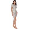 image:imageDress The Population Womens Natasha Bodycon Midi DressSpecial Occasion DressSilver