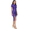 image:imageDress The Population Womens Natasha Bodycon Midi DressSpecial Occasion DressViolet