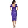 image:imageDress The Population Womens Natasha Bodycon Midi DressSpecial Occasion DressViolet