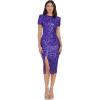 image:imageDress The Population Womens Natasha Bodycon Midi DressSpecial Occasion DressViolet
