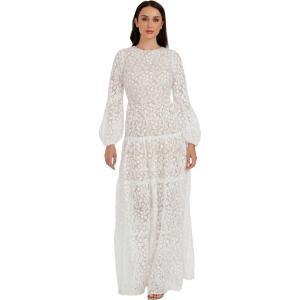 image:imageDress The Population Womens Lyra Fit and Flare Floor Length DressWhite