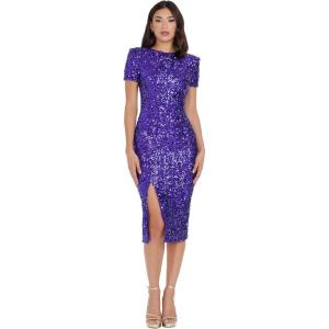 image:imageDress The Population Womens Natasha Bodycon Midi DressSpecial Occasion DressViolet