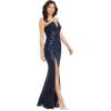 image:imageDress The Population Womens Fernanda Bodycon Maxi DressNavyblack