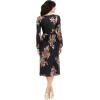 image:imageDress The Population Womens Holly Fit and Flare Midi DressBlack Multi
