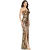 image:imageDress The Population Womens Janelle Mermaid Maxi DressGold Multi